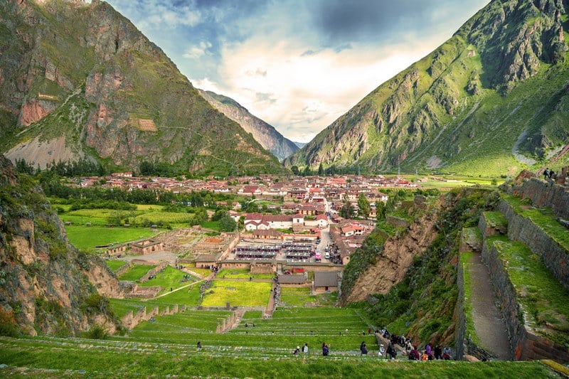 ollantaytambo, old inca fortress in the sacred valley in the and